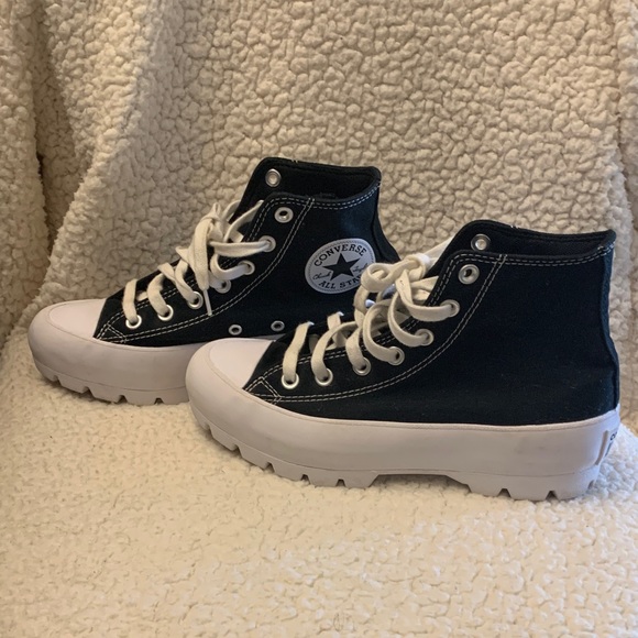 Converse Black and White High-Top Sneakers - Picture 4 of 8